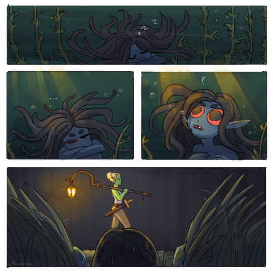 strange bog girl makes a friend