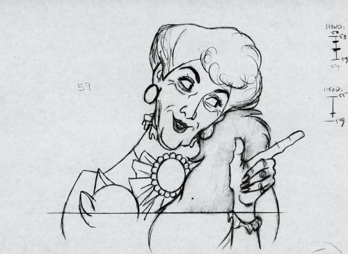 scurviesdisneyblog:Madame Bonfamille animated by Milt Kahl for The Aristocats“Even after all those y