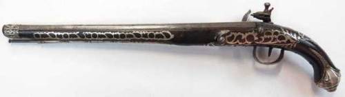 peashooter85: Silver mounted flintlock pistol, Morocco, early 19th century. from Auctions Imperial