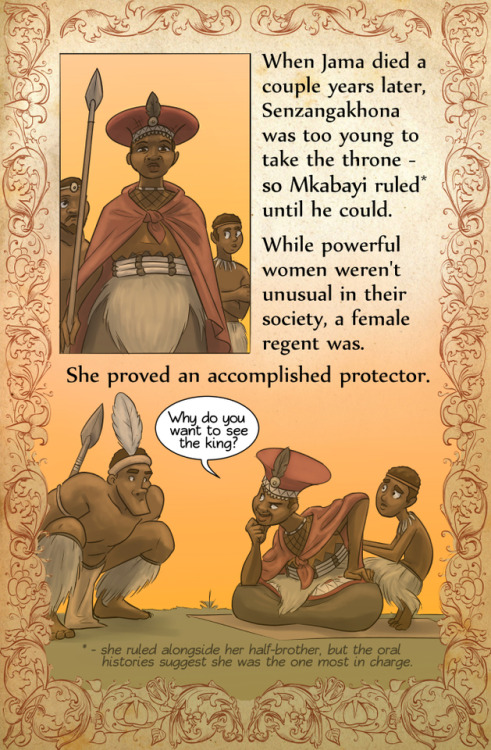 rejectedprincesses:   Mkabayi kaJama (c.1750-c.1843): Power Behind the Zulu Throne Full entry here. Patreon here. Books here. Art notes and Mkabayi’s full praise poem behind the cut. Keep reading 