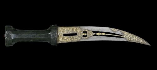 art-of-swords:Ottoman Jade-hilted Dagger Dated: AH [1]147/AD 1734Place of Origin: TurkeyMeasure