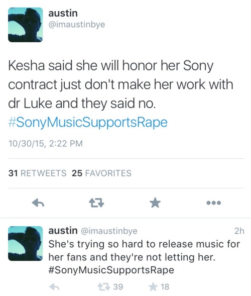 commongayboy:  #FreeKeshaNow #SonyMusicSupportsRape 