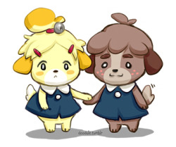 doodale:  Isabelle and Digby on their first day of kindergarten! Since I haven’t been drawing for years (literally!) before I started this blog, I kinda want to play around with different techniques and stiles.Of course, for this one I was inspired