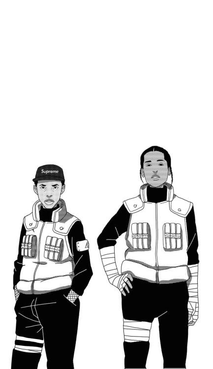 6sage:  bottledambition:  ashe3000:  nah-gee:  inspredwood:  dwfit:  aerialcombo:  nut-king:  thermolens:  dotnova:  Naruto Hip-Hop Crossover [Group1] Cole Uzumaki x Kendrick Uchiha x Ross Akimichi x Bino of the Sand x Earl Nara x ASAP Rock Lee x Dre