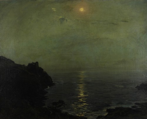 Marine: Moonlight on Calm Sea (1915–30 - Oil on canvas) - Howard Russell Butler
