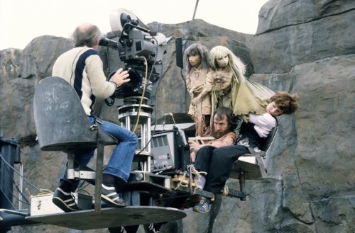 Jim Henson on the set of The Dark Crystal (1982).