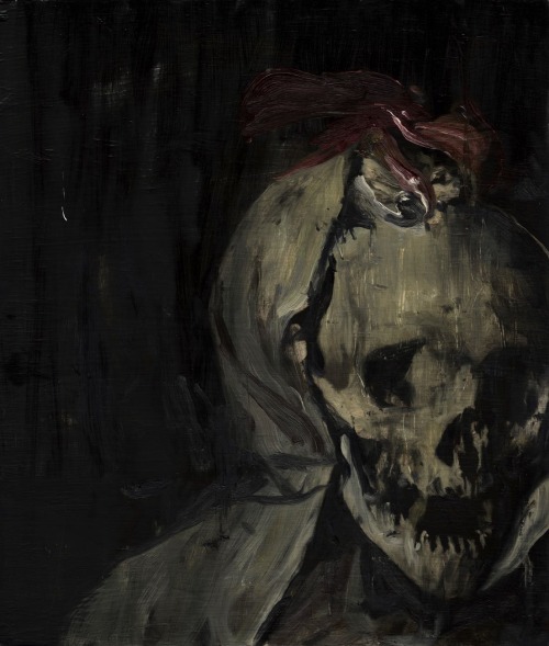 Phil Hale aka Philip Oliver Hale (American, b. 1963, Boston, MA, USA) - Skull, Paintings: Oil