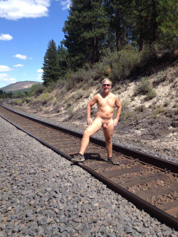 intentionalnudist:  me: Listening for that whistle, it’s a busy freight and Amtrak line.