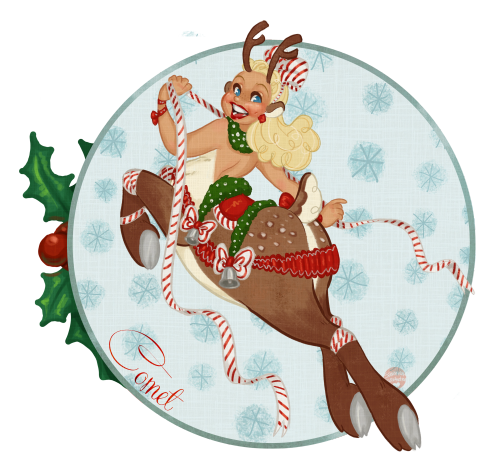 slbtumblng:  savannahalexandraart:    You know Dasher, and Dancer, andPrancer, and Vixen,Comet, and Cupid, andDonner and BlitzenBut do you recallThe most famous reindeer of allRudolph, the red-nosed reindeer!!    I can finally post what I’ve been