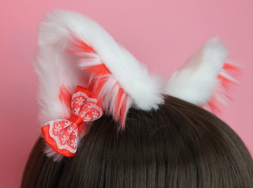 kittensplaypenshop: Candy Cane Cat Ears <3