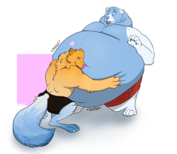 mosinmakes:A commisson for BowserFan93 of his big bear and tum-loving