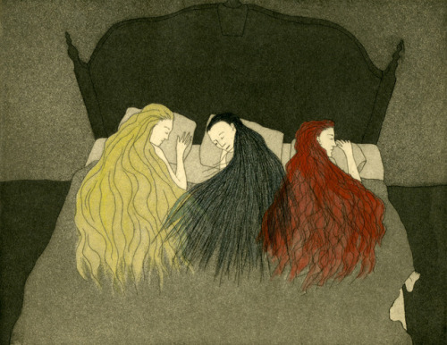 Audrey Niffenegger (American, www.audreyniffenegger.com). Illustration from The Three Incest