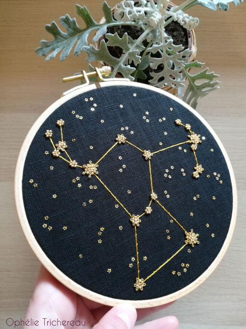 &ldquo;Orion&rdquo;Hand embroidery.I added this new Orion constellation embroidery to my Etsy shop h