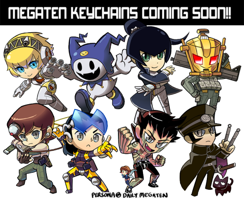 AH YEAH, REAL PROTAGS COMING THROUGH!!A preview of all my Megaten keychains! Black is doing nearly e