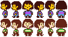 My Undertale Blog Frisk Sprites Chara Sprites Don T Care What You