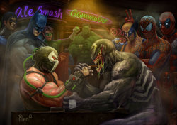 extraordinarycomics:  Super arm wrestle by Ptimm.