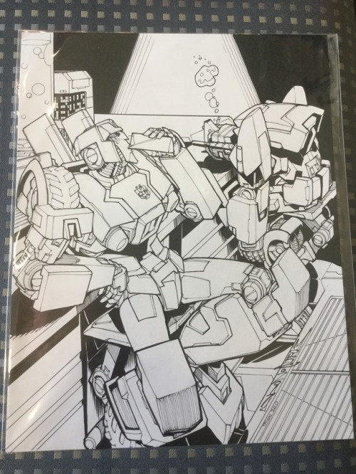 the-ultimate-owl: silvercr0ssbow: Got my commission from Alex Milne at tfcon.  Skids and Nightb