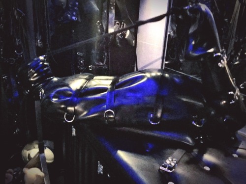 Porn Pics williambound1:  Rubber gimp training with