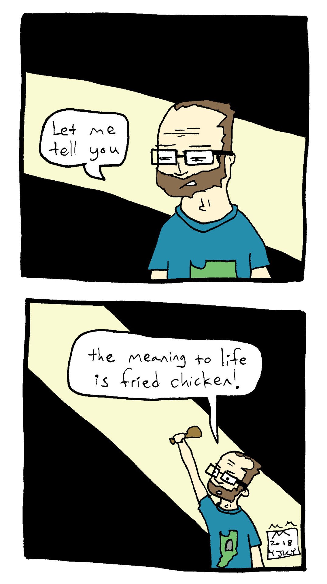 national fried chicken day (2018) check out more of my comics at mini dove comics, @retail-comics, & @sketchesmick, plus like the facebook page for more comic fun.