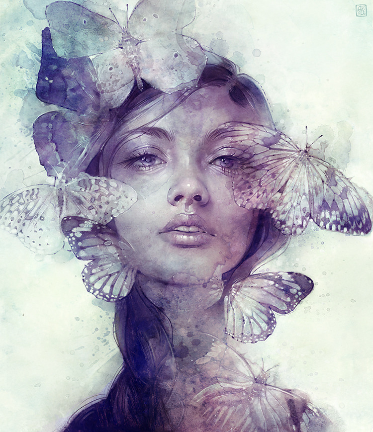 asylum-art-2:   Anna Dittmann: Etheral Portraits  Anna Dittmann aka Escume  is a