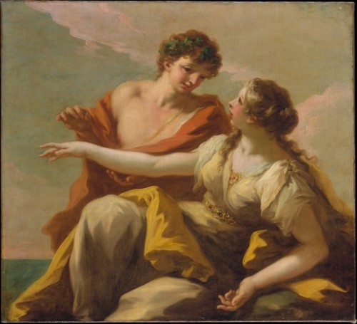 met-european-paintings: Bacchus and Ariadne by Giovanni Antonio Pellegrini, European Paintings Gift 