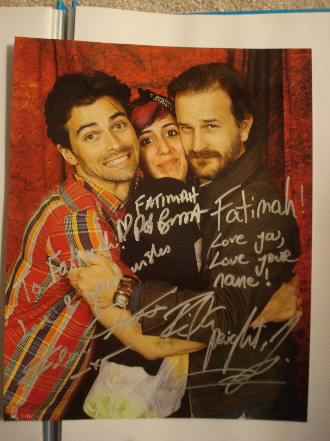 My photo op with Richard and Matt :)  I bought an autograph for Richard and Rob