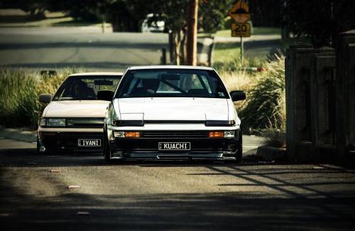 Toyota AE86 Trueno &amp; Levin .  #toyota #ae86 #levin #trueno #gt86 #fatherandson #initiald #dr