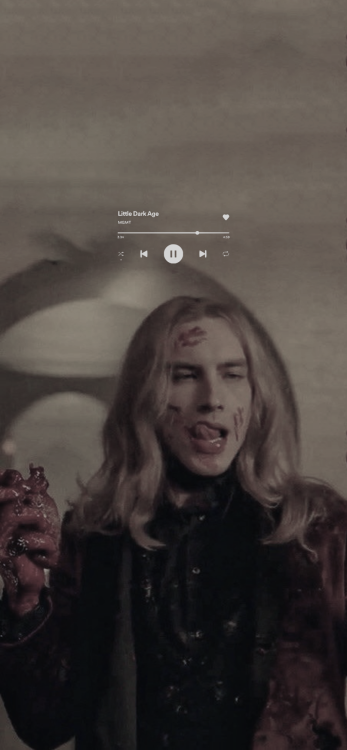 [requested]michael langdon + “little dark age” by mgmt lockscreensplease like or re