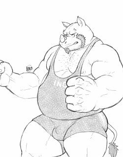 [R-18] Bara-kemono for today: thick rhino