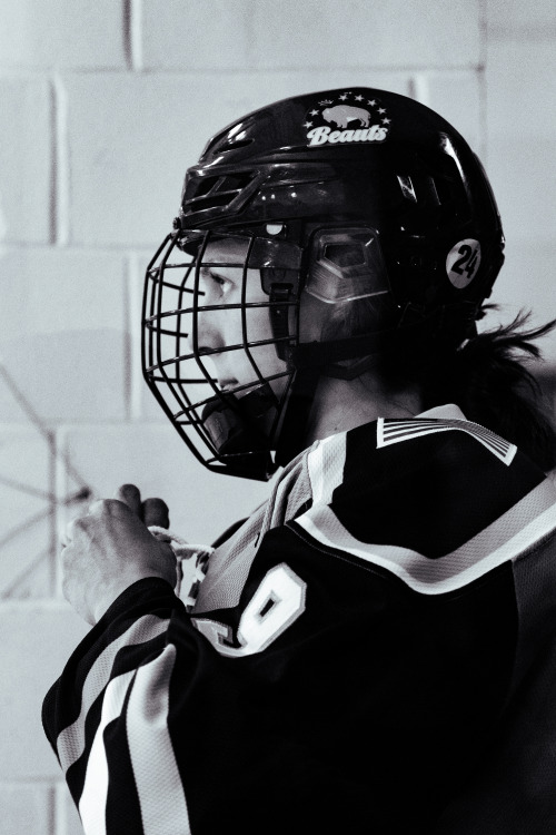 Megan Bozek prepares for the first game of the Isobel Cup Semifinals in Stamford, CT. 3.4.16