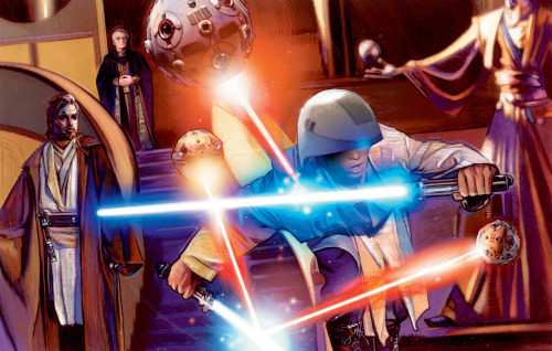 darth-lumines:Obi-Wan vs Anakin // by Tommy Lee Edwards