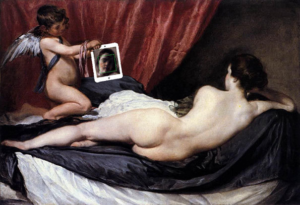 asylum-art-2:  Diego Velazquez,  Famous Paintings Updated With 21st-Century Gadgets