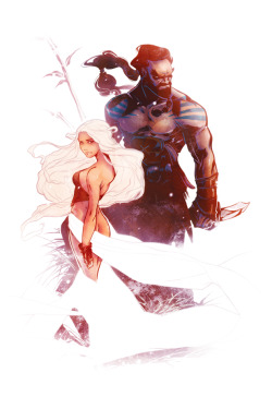 xombiedirge:  Daenerys and Drogo by Mikuloctopus 