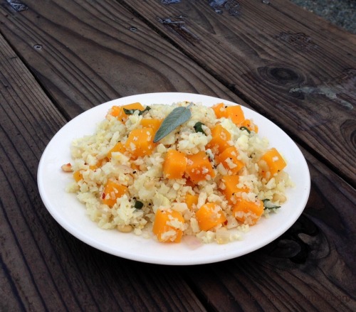 paleo-experiment: Paleo Risotto with Butternut Squash, Sage, and Toasted Pine Nuts.