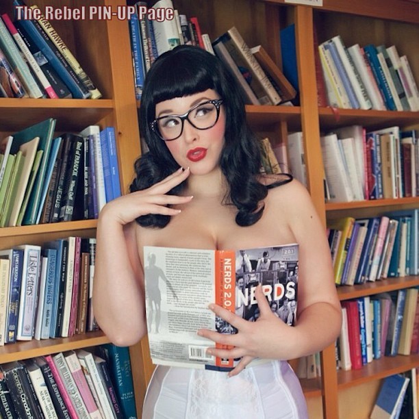 therebelpinup:  NAUGHTY LIBRARIAN, BIANCA BOMBSHELL #biancabombshell © Photo {Cat}