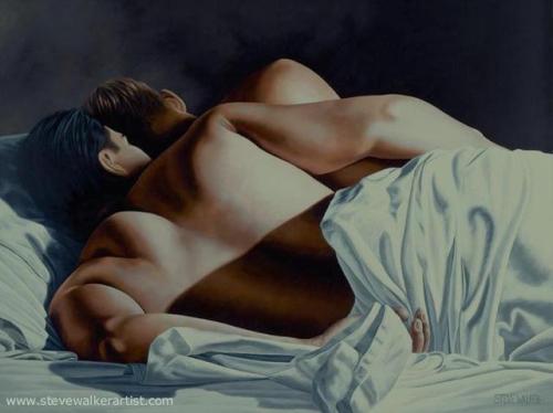 artoffreddieniem-blog:3.【爱人的世界】这是第三集💕我收集的最后一集  纪念加拿大同志画家STEVE  WALKER，他在2012年就离开我们了。他的画曾经是很多朋友的启蒙老师，我们同志不是选择，反同是他们的选择！我们的是深情的爱，值得爱，永远爱下去💕