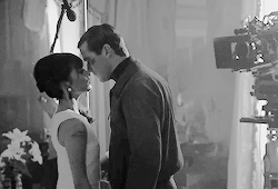 gabriellatellers:  the man from uncle:   gaby &amp; illya  ➟   bts  vs  actual 