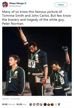 fluffmugger:  thetrippytrip:  We should be more pro-active or we’ll see more of such sad fates of honest people.  And the utterly ironic thing is I’ve seen repeated tumblr posts of that iconic photo absolutely slagging the shit out of Peter Norman