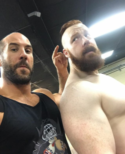 deidrelovessheamus:  Nohawk Sunday #TheBar @WWESheamus   Cesaro Instagram post with Sheamus