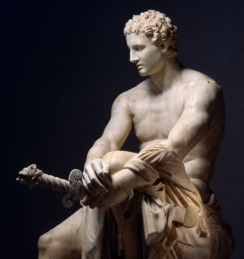 marmarinos:  Ancient Roman copy of a Greek statue of Ares, possibly by Skophas. Photo taken by Mimmo Jodice/CORBIS and found on flickr.