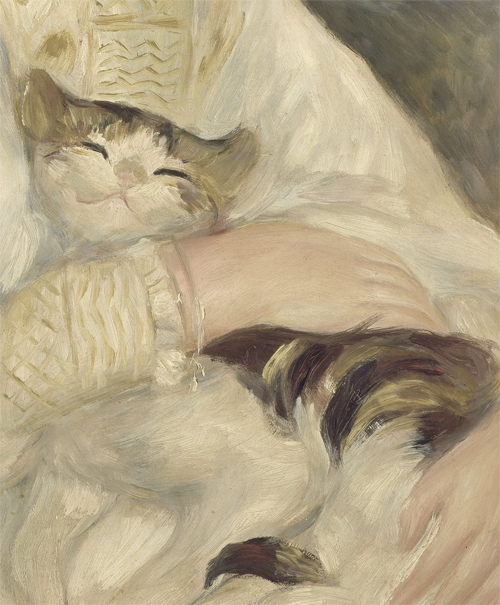 wraithlings:Julie Manet with cat, Pierre-Auguste Renoir (detail)