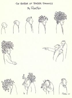 1000drawings:  The Thinker of Tender Thoughts By Shel Silverstein 