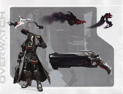 junk-watch: Reaper Hero Profile from the Overwatch Visual Source Book.