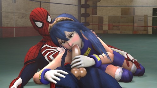 loverlassysponk:Lucina makes sure her training session with Spider-Man last longer