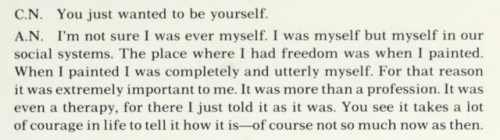 ekphora: Alice Neel, from an interview with Cindy Nemser in Art Talk: Conversations with 12 Women Ar