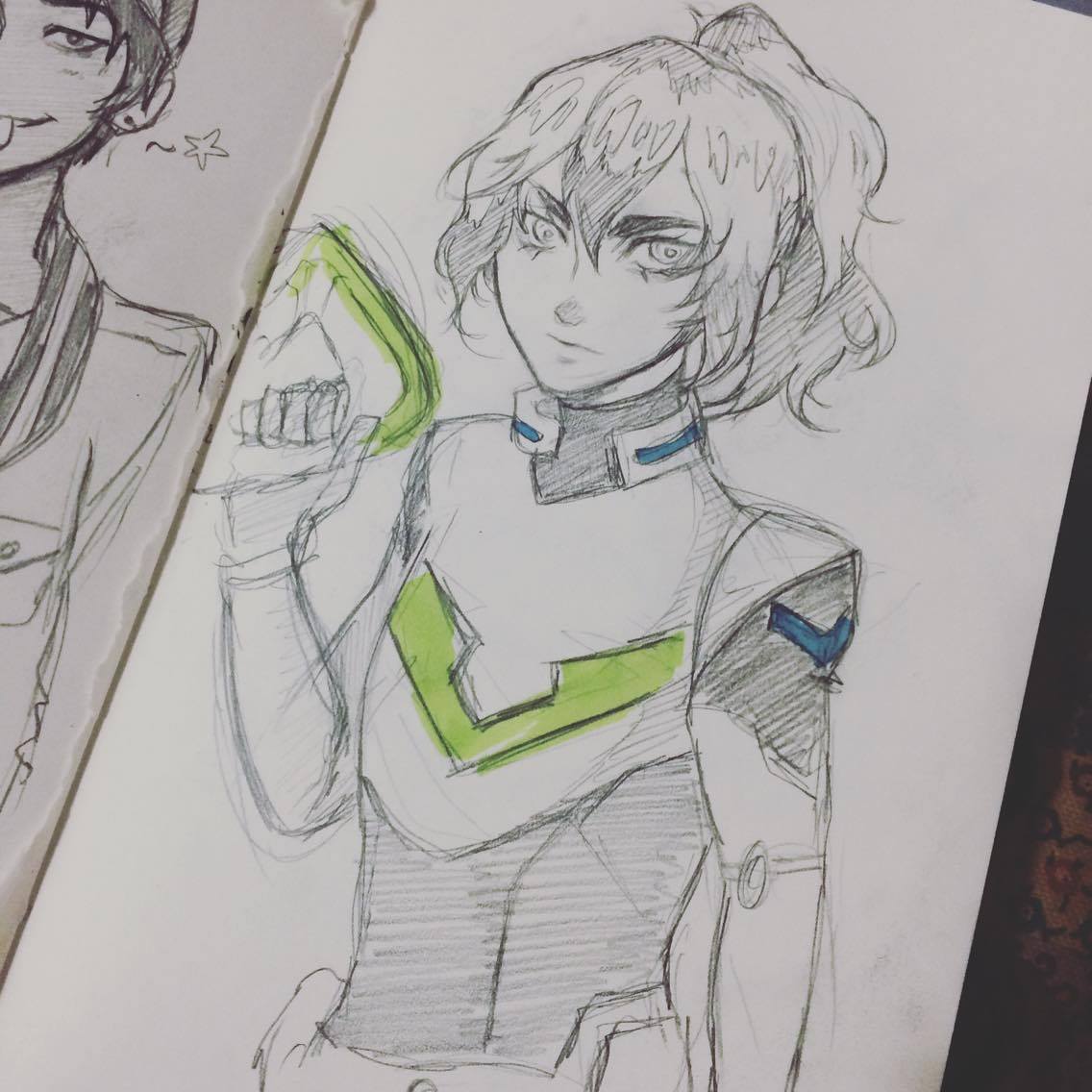 chuu-art:  Have some Voltron doodles (pls i love pidgeâ€™s ponytail i wanna