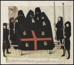 Funeral Scene With Mourners From Brabantsche Yeesten By Jan Van Boendale (C.1280-1351)