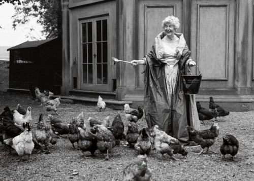 themaninthegreenshirt - The Duchess of Devonshire feeding the...