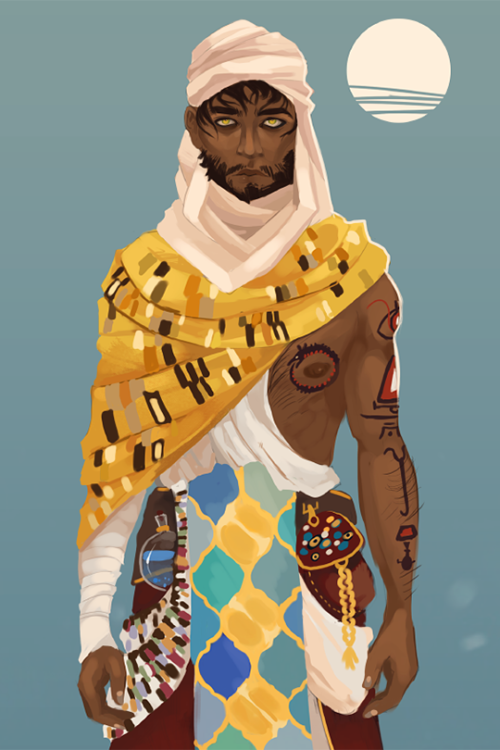 desperish:  VIEW THE FULLSIZE HEREThe Gustav Klimt inspired Alchemist, rendered out and everything 8^) last up will be the baaaard