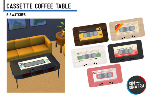 Cassette Coffee Table6 swatches. Base game compatible.Download without ads ↓Mediafire    Simfileshar
